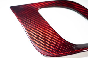 FIAT 500 Front Side Air Duct Diffuser Set - Carbon Fiber - NA Model - Red Candy